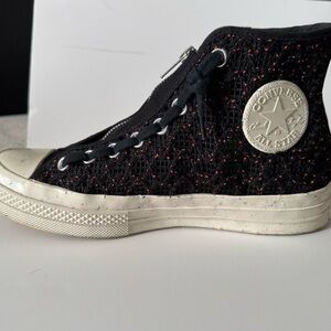 Converse Black and White Textured High-Tops